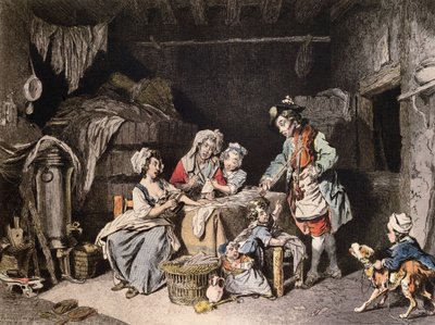 Der Liedverkäufer, graviert von Lalauze von Sigmund Freudenberger